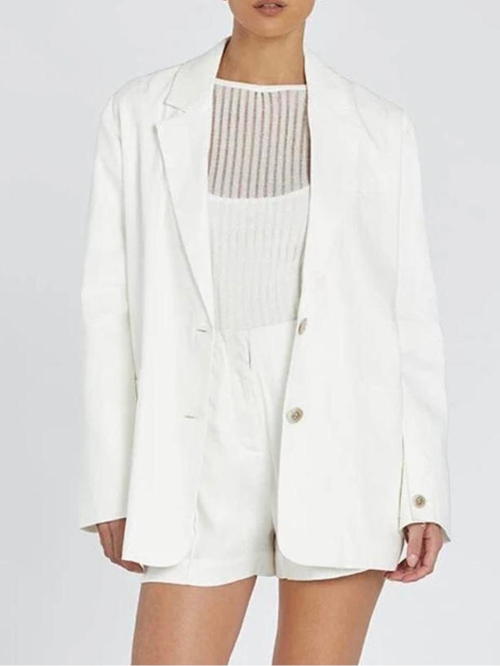 NWT Dissh Sloan White Oversized Blazer - White US10